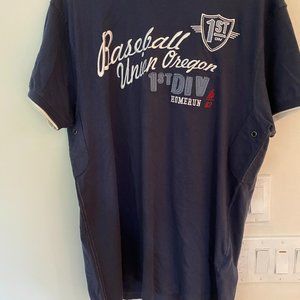 Blue Baseball Shirt Size Medium Mens